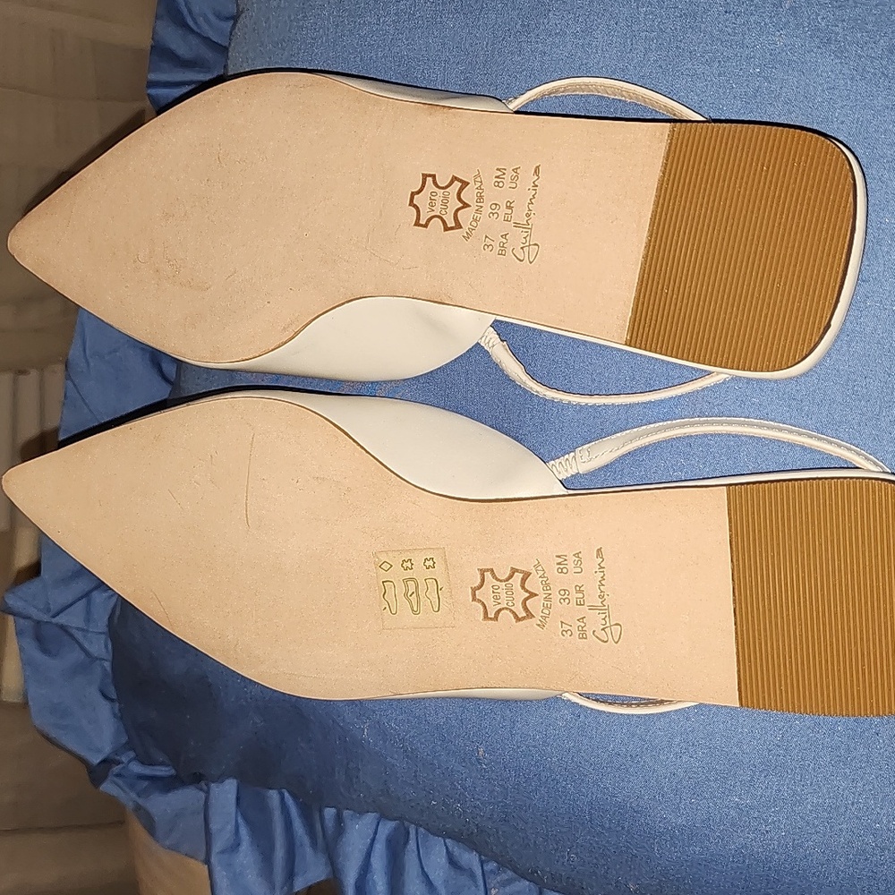 Anthropologie Guilhermina Leather Flats, sz. 8M. New, never worn. Taupe. - Picture 3 of 12